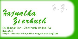 hajnalka zierhuth business card